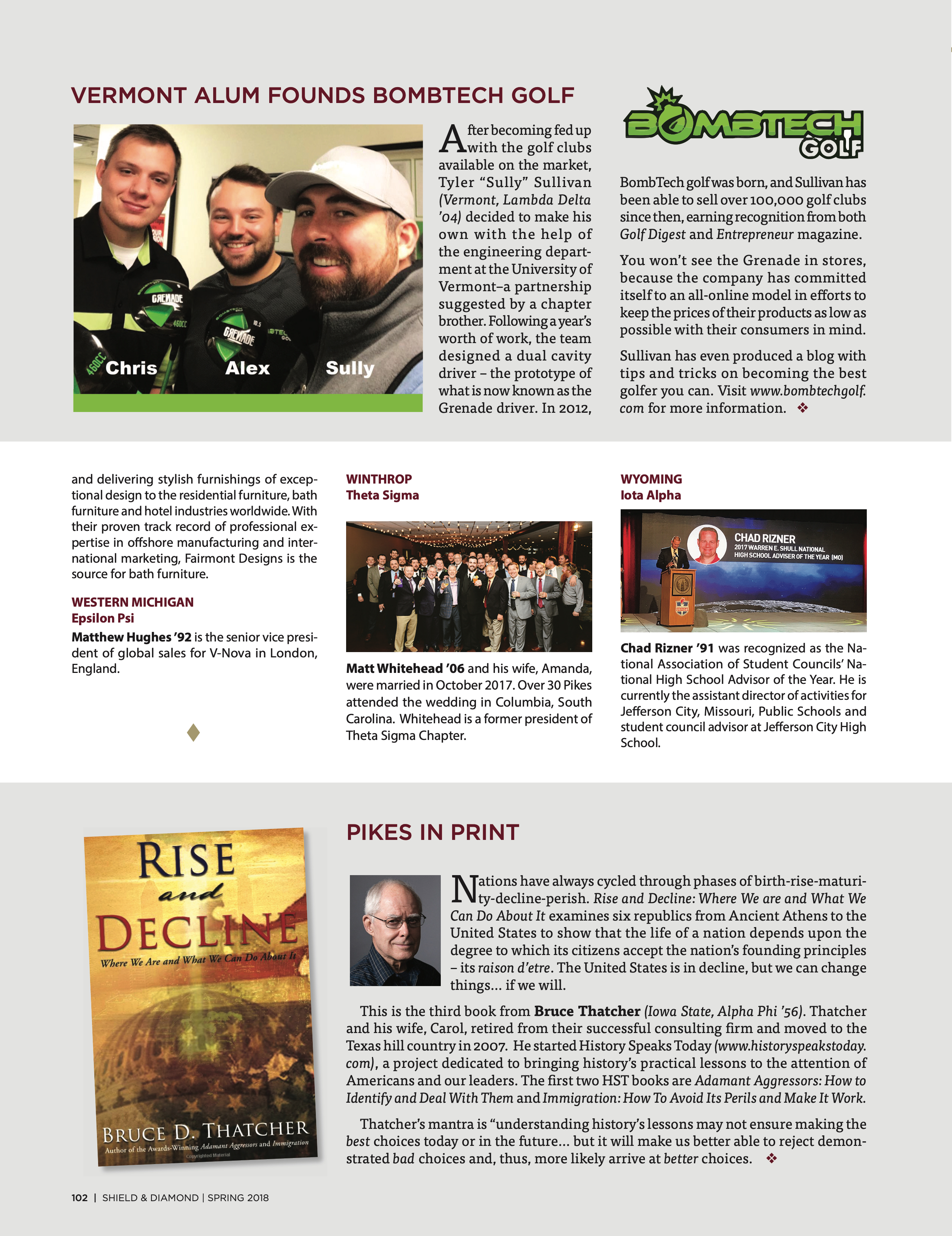 Vermont Alum Founds Bombtech Golf